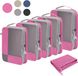 SKYCASES Packing Cubes Compression - Koffer Organizer Set - 6-delige Set - Roze