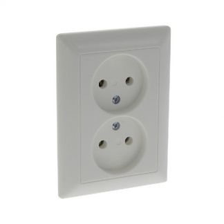 Jung Stopcontact - AS500 - Inbouw - Tweevoudig - Polarwit