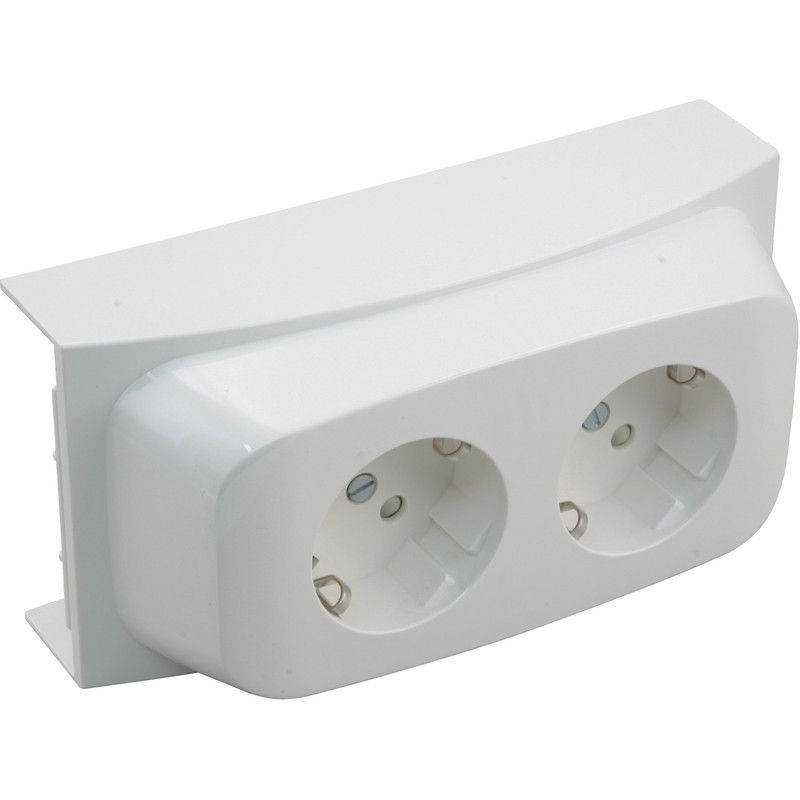 Attema K40 contactdoos 2-voudig Wit RAL 9010