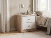 EVAYA Table de chevet 48 cm chêne ivoire/blanc