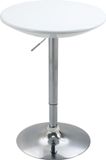 HOMCOM Metalen Bartafel, Rond, Wit, 61 cm