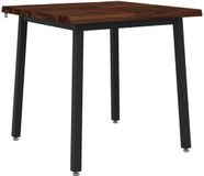 vidaXL Eettafel Massief Acacia Hout Donkerbruin en Zwart 60 x 55 x 75 cm