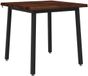 vidaXL Eettafel Massief Acacia Hout Donkerbruin en Zwart 60 x 55 x 75 cm