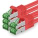 1aTTack.de 1 M Cat.7 Netwerkkabel 5 Stuks Cat7 Patchkabel LAN Kabel Ethernet RJ45 10 Gbit/s (Alle Internetsnelheden) Rood 1 Meter