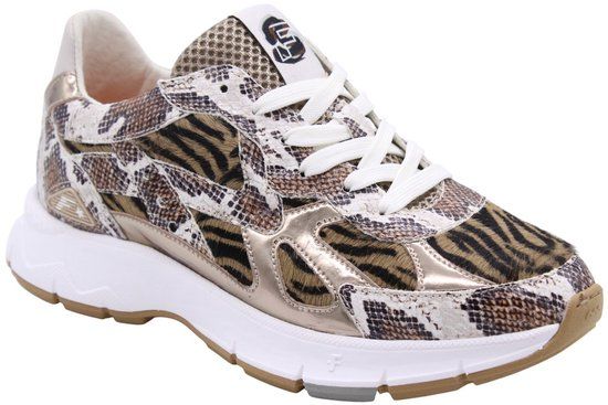 Floris van Bommel Sfw-10167 Daysi Sneakers - Leer - Dames - Bruin - Maat 38