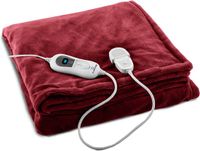 Klarstein Dr. Watson XL elektrische deken - 180 x 130 cm - 120W - 3 standen - Fleece - Wijn