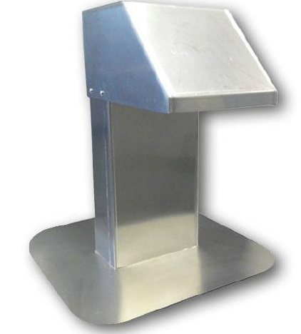 Dakdoorvoer | RVS | 12x25 cm | 1 uitgang