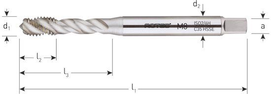 Rotec HSSE OPTI M.Tap DIN 371-C/35°M10 x 1,5 - 320.1000C