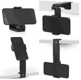 Gembird Telefoonhouder voor vliegtuig, bureau, thuis en auto - Multifunctioneel - Reisaccessoires vliegtuig - 360° - Universele telefoon houder voor kantoor