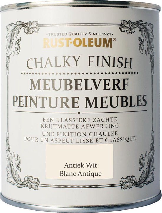 Rust-Oleum Chalky Finish Meubelverf Antiek Wit 750ml