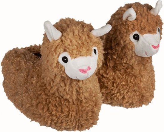 MikaMax Alpaca Slippers - Lama Slippers - Animal Slippers - Super Soft - One Size (36 to 41)