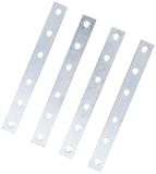 Merriway® BH00222 (4 stuks) Rechte Verzinkte Reparatie Plaat Beugel Brace, 150 mm (6 inch) - Pack van 4 Stuks