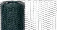 GARDEN HEX PVC Grillage hexagonal, 500/16/0,9 mm, vert, RAL 6005, pour enclos d'animaux, rouleau de 5 m