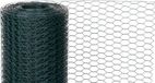GARDEN HEX PVC Grillage hexagonal, 500/16/0,9 mm, vert, RAL 6005, pour enclos d'animaux, rouleau de 5 m