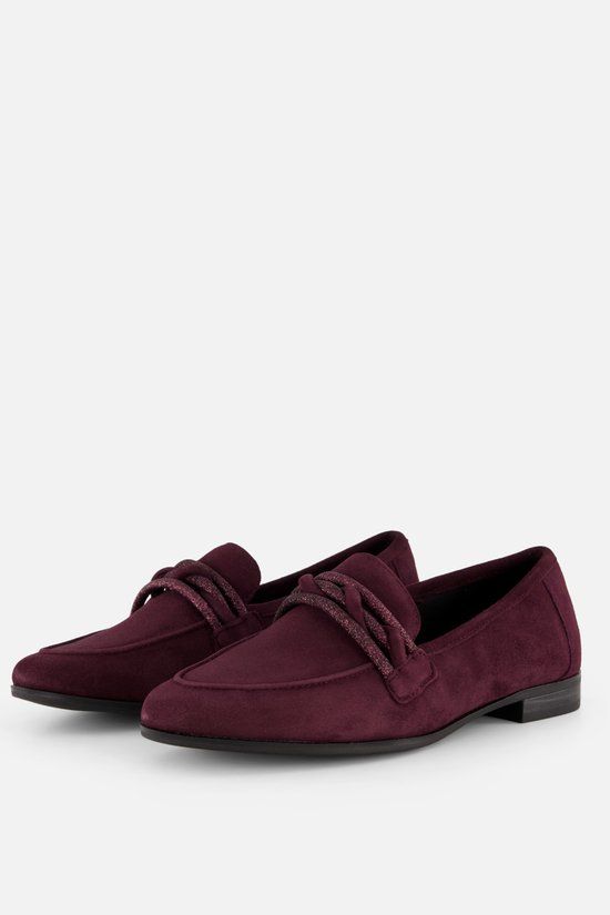 Marco Tozzi Instappers rood Suede - Maat 37