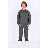 B.Nosy Rechtvallende Hoodie met Backprint - Grijsgroen