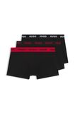 Hugo Boss Trunk Triplet Pack Boxershorts voor heren (3 stuks), Kolen 010, XXL