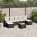 Maison Exclusive - Ensemble de meubles de jardin 8 pièces avec canapé et coussins, noir, en polyrotin