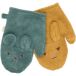 Fabelab Gants de bain enfant Bear and Bunny (x2)