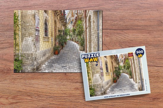 MuchoWow Puzzel Een straat in Siracusa - Legpuzzel - Puzzel 500 stukjes