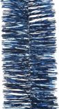 Decoris Kerstslingers - 2x st - donkerblauw - glanzend lametta - 270 cm