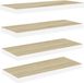 vidaXL Étagères flottantes 4 pcs 60x23,5x3,8 cm MDF chêne blanc