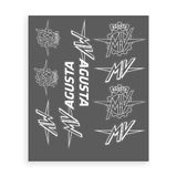 4R Quattroerre.it Stickers voor MV Agusta - set van 9 stickers, waterdicht en uv-bestendig, Made in Italy, officieel gelicentieerd product, vel 240 x 200 mm (wit)