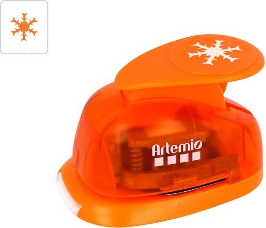 Artemio medium pons sneeuwvlok 2,5 cm oranje