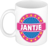Bellatio Decorations Jantje naam koffie mok / beker 300 ml - Keramiek - Multi