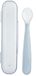 Chicco Cuillère d'allaitement en silicone avec étui, cuillère souple pour bébés et enfants, douce et flexible, manche ergonomique et long manche incurvé, dès 6 mois, gris