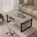 en.casa Salontafel Laukaa met plank 100x60x45 cm grijsbeige en zwart
