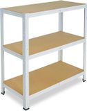 Shelfplaza HOME metalen stellingkast - 90x90x30 cm - wit - 3 planken