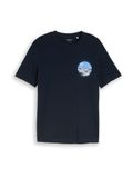 TOM TAILOR Shirt hemelsblauw / donkerblauw / wit