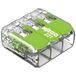 WAGO Green Range 50 stuks 3-aderige klemmen I tot 4 mm² I 3-aderige aansluitklem met steekhendels voor alle geleidertypes I 221-423