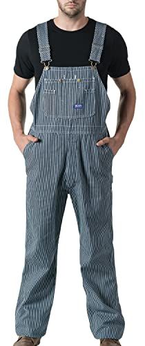 Walls Men's Big Smith Rigid Bib Overall - Hickory Stripe - 36W x 34L