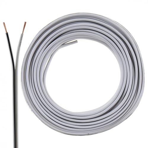 Luidsprekerkabel SeKi Luidsprekerkabel 10 m, 2 x 0,75 mm², wit, audiokabel, kabelbox