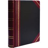 Wilson Jones Minutenboek, alleen bindmiddel, lettergrootte, 500 pagina capaciteit, imitatie leer, rood en zwart (W397-15)