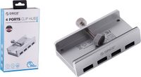 ALLNET ALL-USB3-HUB-4-CLIP interface hub USB 3.2 Gen 1 (3.1 Gen 1) Type-A 5000 Mbit/s Zilver