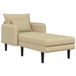 vidaXL Oversized chaise longue Gris vert Tissu en coton