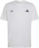 Adidas T-shirt Run Essentials Graphic Heren XXL Wit Katoen Korte Mouw Lente/Zomer 2026