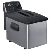Fritel Turbo SF4350B Enkel 4 l Vrijstaand 2800 W Frituurpan Zwart, Roestvrijstaal