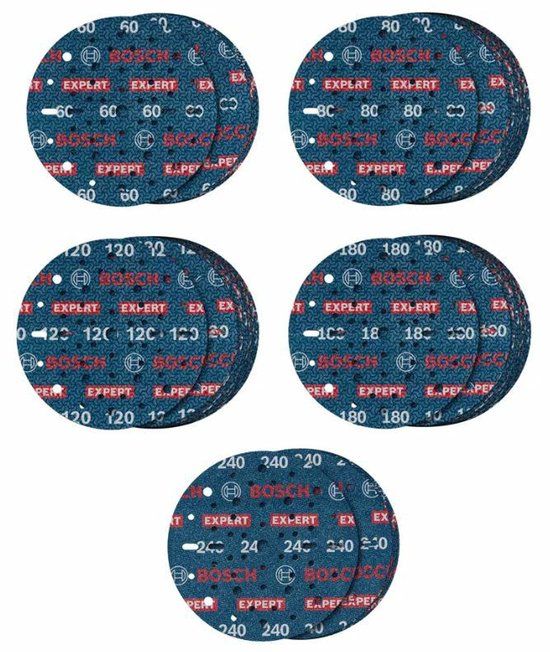 Bosch Professional Bosch Expert O780 Schuurpapier Set - 150mm - 55 stuks - Klittenbandbevestiging