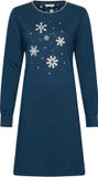 Rebelle Nachthemd - Snowy Sparkles - Biologisch Katoen - Blauw - Maat 38