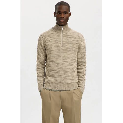 Selected Selected gebreide trui taupe