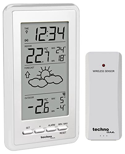 Technoline Weerstation WS913-IT Wit - Weersvoorspelling - Binnen- en buitentemperatuur