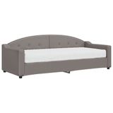 vidaXL Canapé-lit avec matelas 80x200 cm tissu taupe