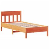 vidaXL Bedframe zonder matras massief grenenhout wasbruin 90x200 cm