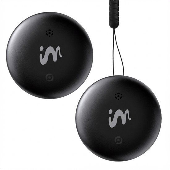 imoshion Mini Tag - Bluetooth Tracker Geschikt voor Android Find My Device - Tracker Hond / Kat - 2 pack - Zwart