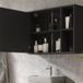 Vicco Leano Badkamerspiegelkast – 80 x 60 cm Antraciet/berg eik