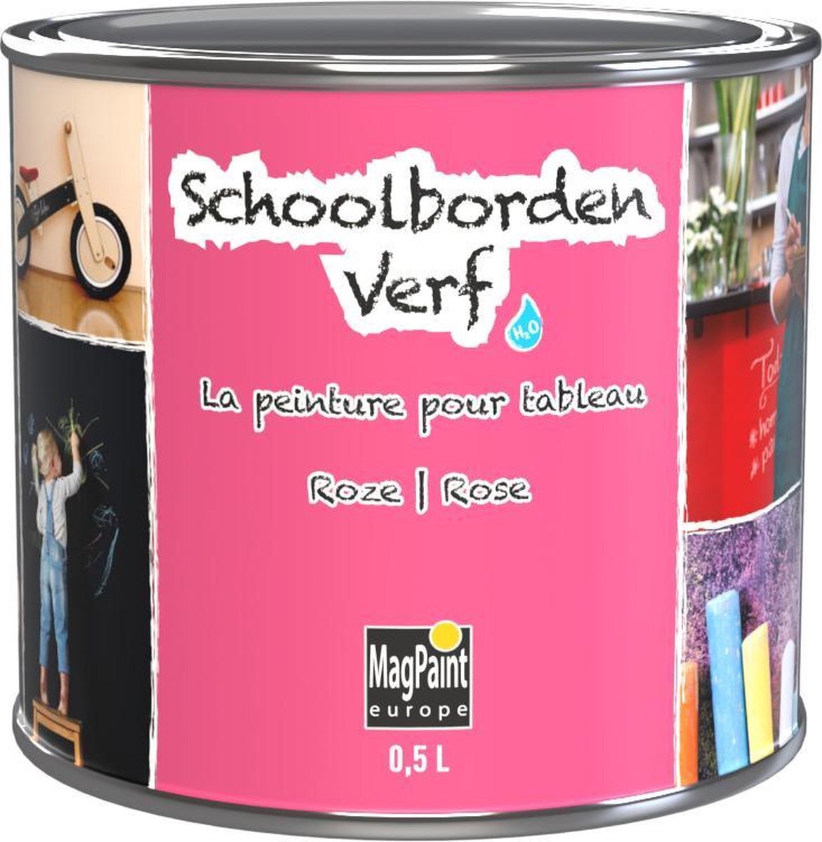Magpaint Schoolbordenverf Roze - 500ml - Hoge kwaliteit